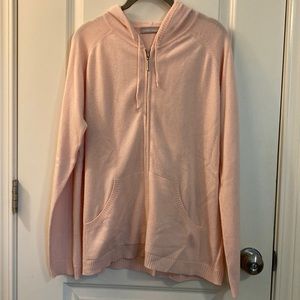 Nordstrom 100% Cashmere Full-zip Hoody Sweater Cardigan